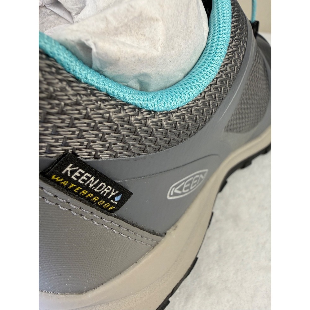 KEEN Wanduro Low WP Youth Hiking Shoes Steel Grey Ipanema‎ Size 4 NWT Waterproof - Picture 4 of 8